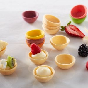 MINI VANILLA TART SHELLS RAINBOW - ROUND